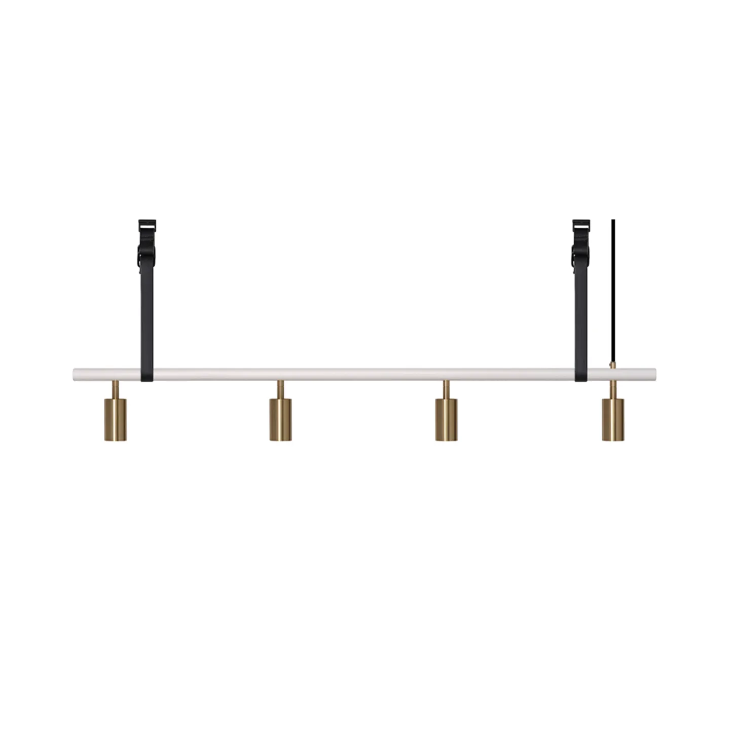 Rubn - Long John 4 White/Brass / Black Leather - Takkronor - Niclas Hoflin - Guld,Vit