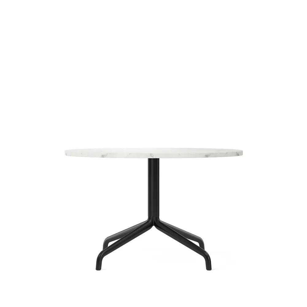 Audo Copenhagen Harbour Column loungebord Marble off white-svart stålstativ