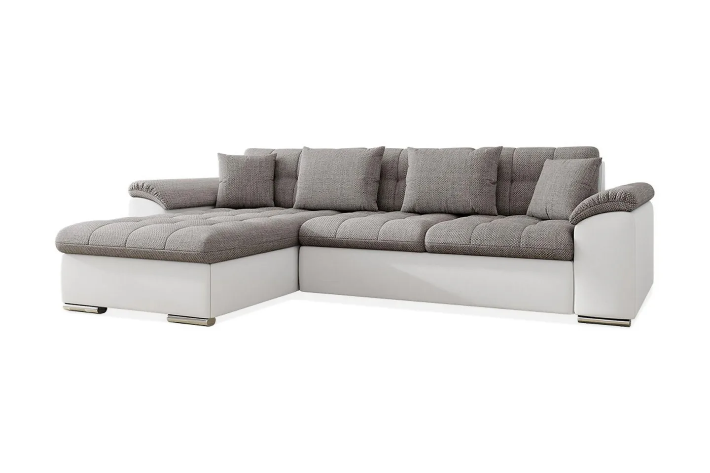 Camior Divanbäddsoffa 280x160x76 cm - Grå/Vit