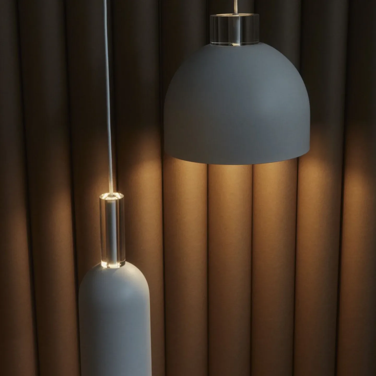 Luceo Round Pendelleuchte Ø28 Weiß/Klar - AYTM - Wohnzimmer - Design - Metall - Einflammig