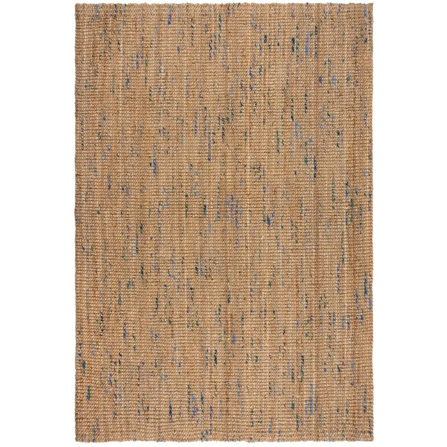 Teppich Tsumugi braun/blau Gefleckt/Meliert Jute 200 x 290 cm