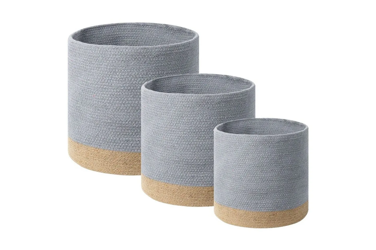 Korg Basima set om 3 Beige, grå - Beige, grå