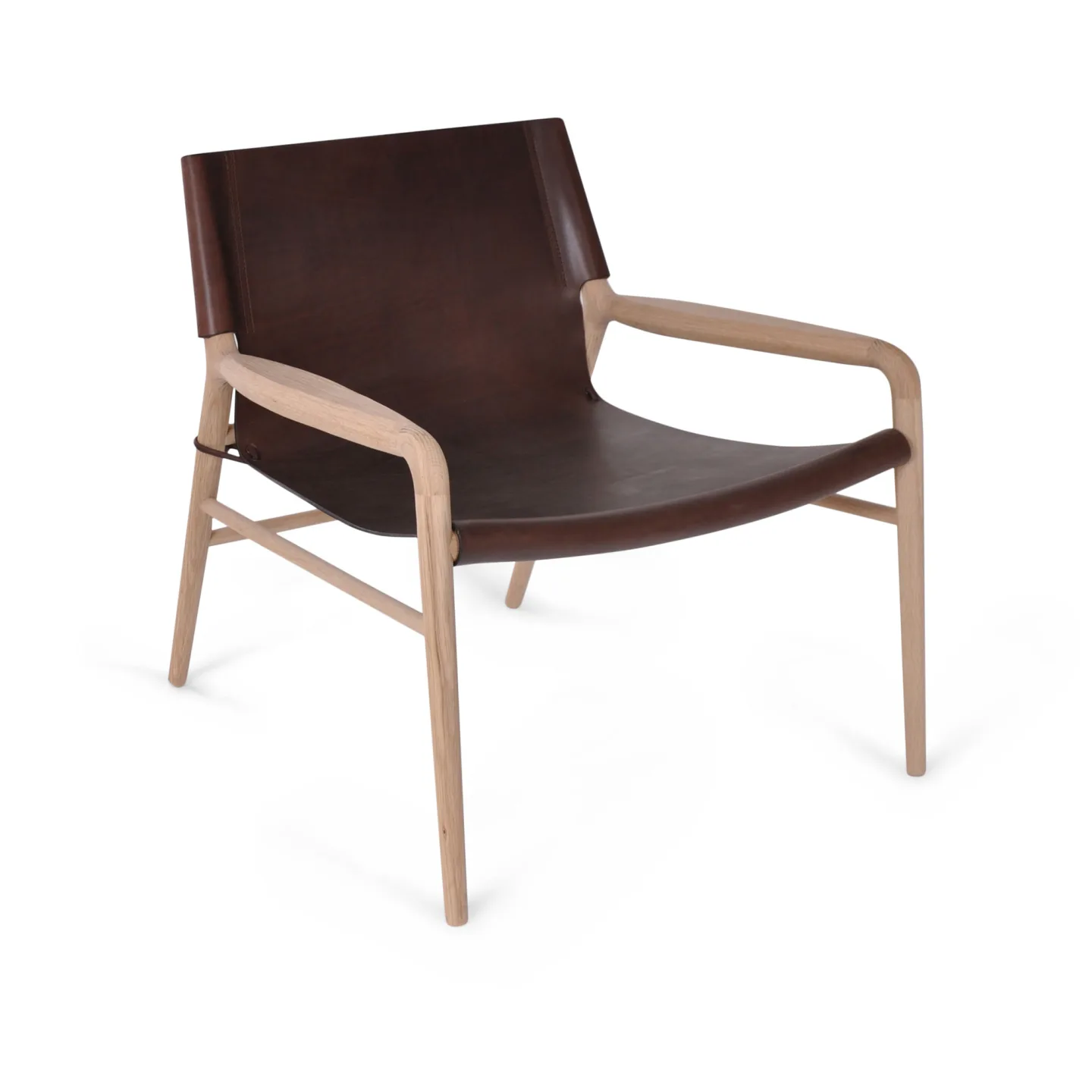 OX Denmarq - Rama Chair, Soap Treated Oak Frame, Leather: Black - Fåtöljer - Dennis Marquart - Svart - Läder/Trä