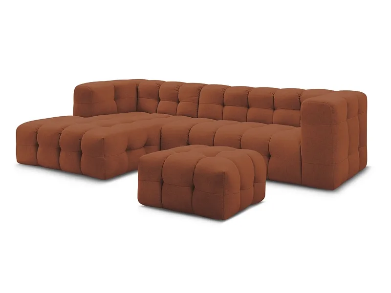 Ecksofa mit Hocker BOBOCHIC CLOUD Stoff orange