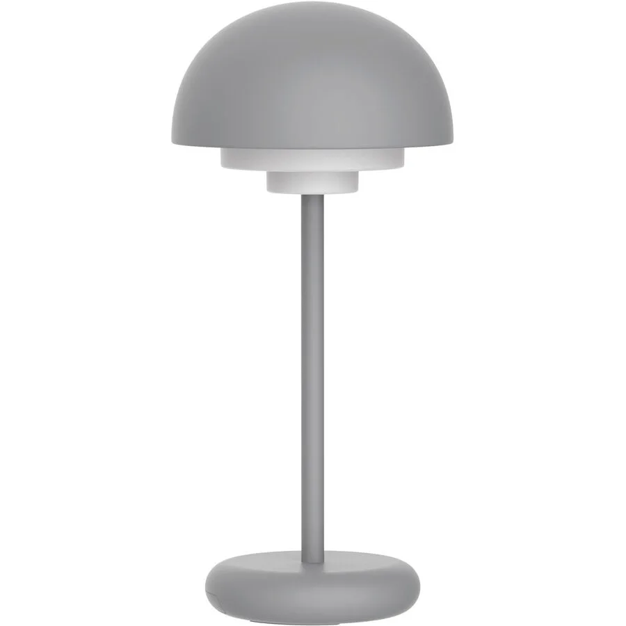 Tischlampe Smukke Grau Kunststoff B 14 cm H 30.5 cm - Material: Polycarbonat - Tischlampe
