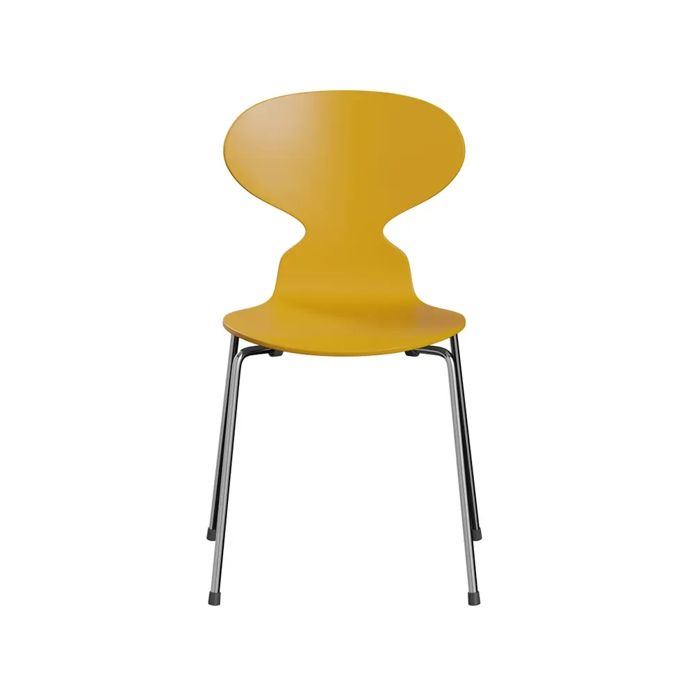 Fritz Hansen Myran 3101 stol True yellow, lackad, kromat stålstativ
