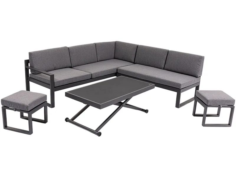 Garten-Set DOCA Aluminium grau anthrazit