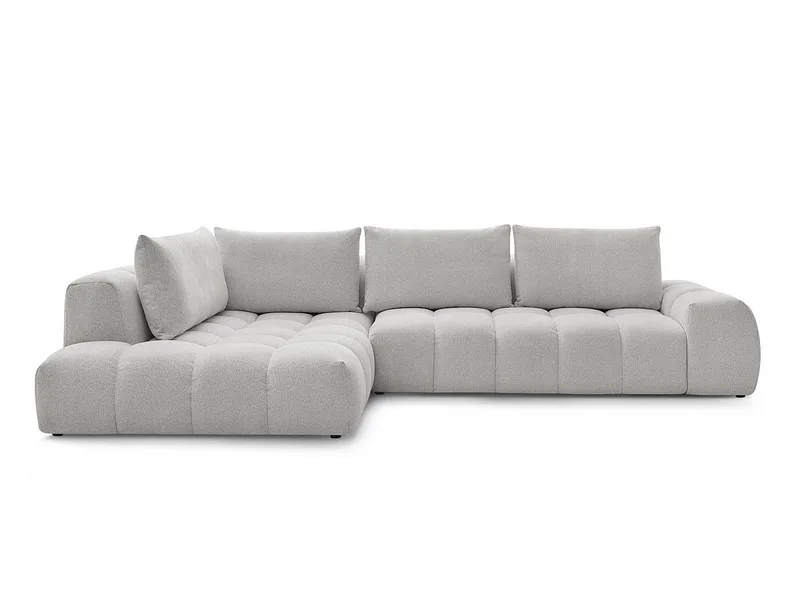 Ecksofa BOBOCHIC EVEREST Stoff chiniert hellgrau