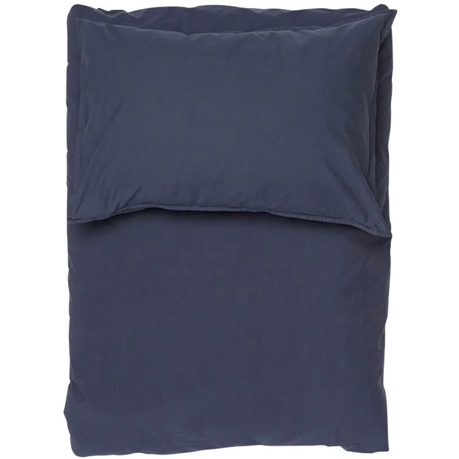 Lavie Duvetbezug Louise indigo Einfarbig Baumwolle 200 x 210 cm - Material: Bio Baumwolle