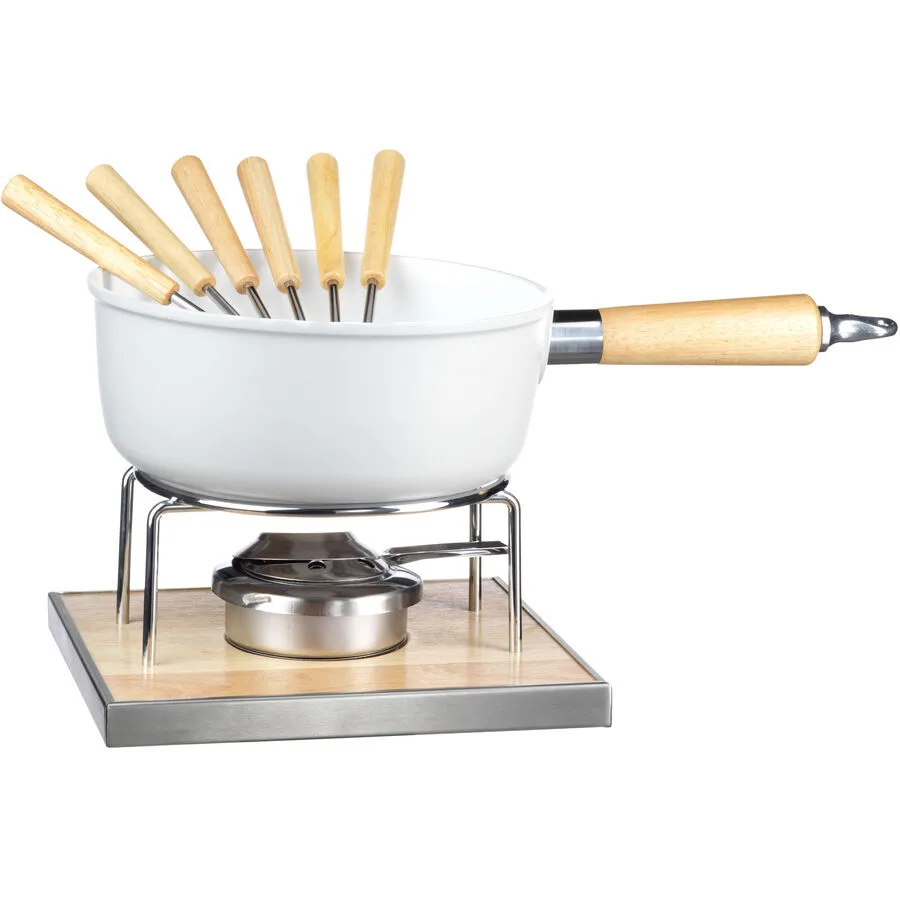 MÄSER Fondue-Set Eaty weiss/braun Aluminium