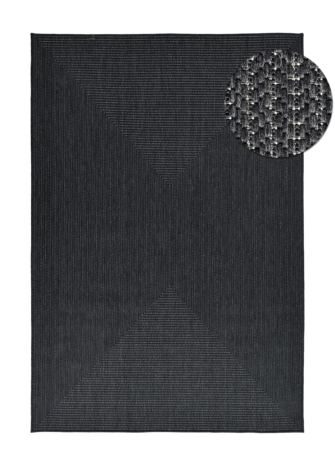 Innendørs/Utendørs tepper - Arlo (svart) (Størrelse: 160 x 230 cm)