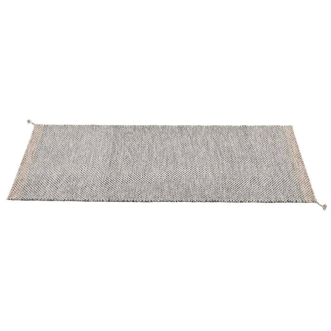 Muuto Ply Wollteppich 80 x 200cm Black-white