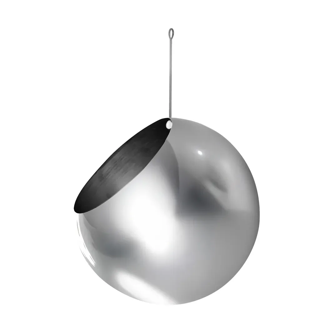AYTM GLOBE hängender Blumentopf Ø17 cm h28 cm Silber