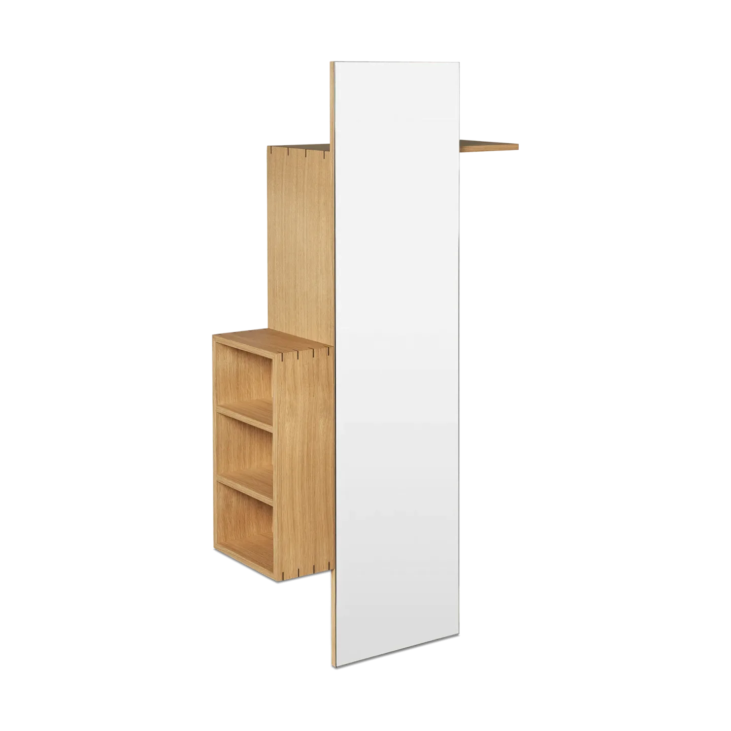 Ferm Living Bon hallway cabinet Garderobenständer mit Spiegel Oiled Oak