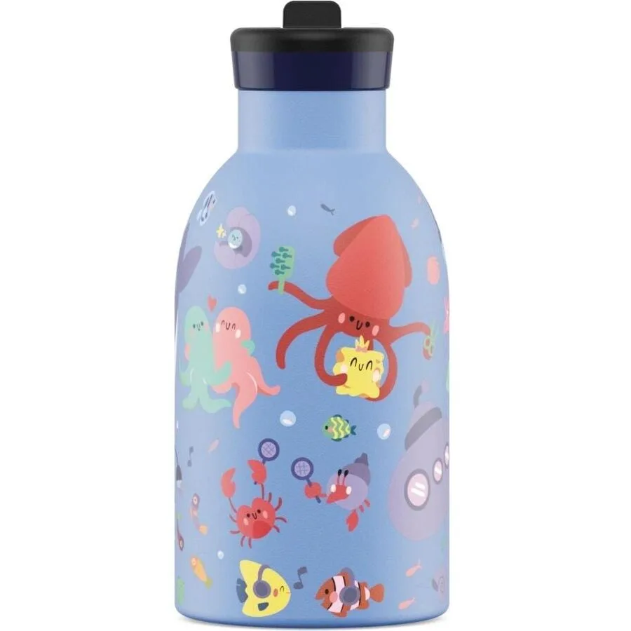 Thermosflasche 24 Bottles Ocean Friends Edelstahl H 16.5 cm 330 ml