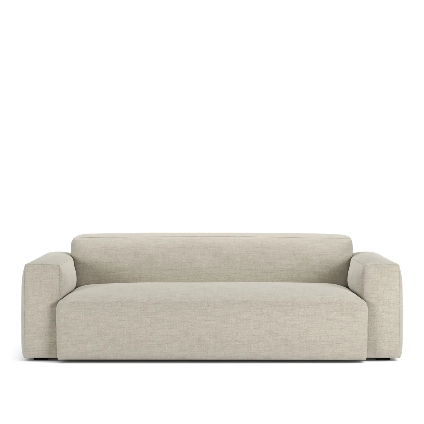 NOGA - Brick 2,5-Seater Sofa Sienna 102 Fixed Upholstery - Soffor - Beige - Dun/Metall/Trä/Textilmaterial