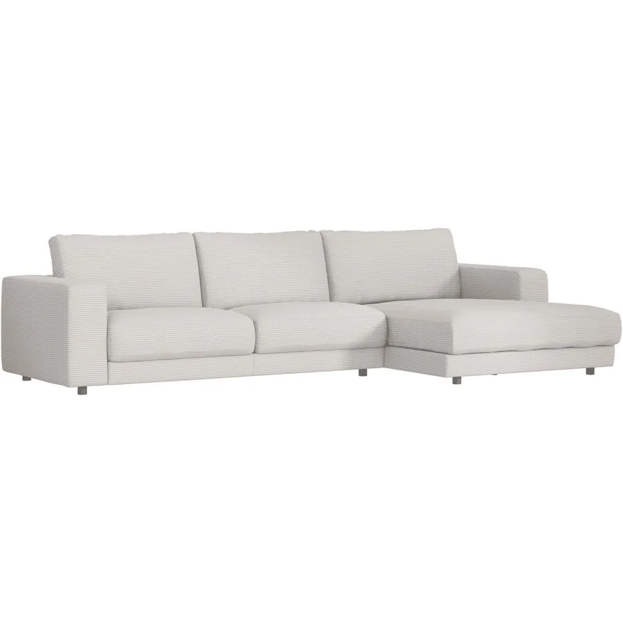 Ecksofa Ava Rechts Bezug: 88% Polyester, 12% Polyacryl snow B 330 T 170 cm - Möbel Konfigurator: Traummöbel individuell zusammenstellen