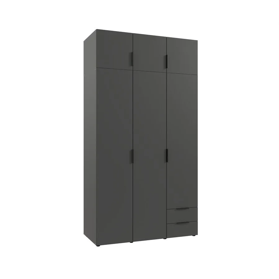 Kleiderschrank Modu graphit Holzwerkstoff B 120 cm