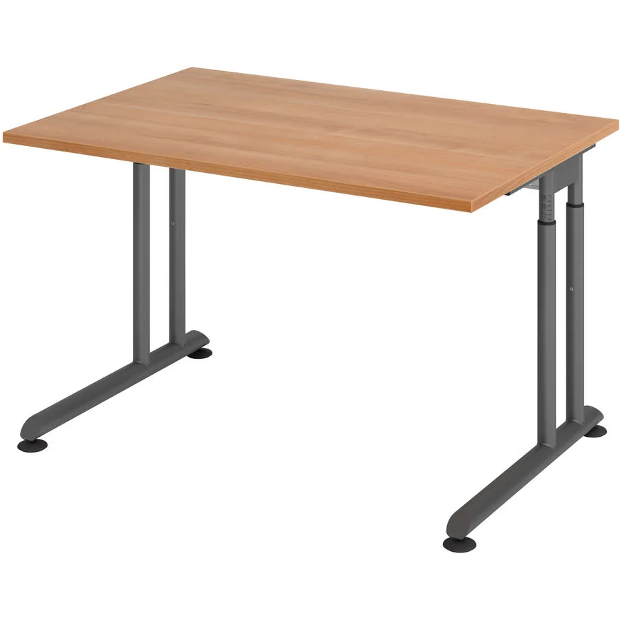 Schreibtisch Office nussbaum Holzwerkstoff B 120 T 80 cm