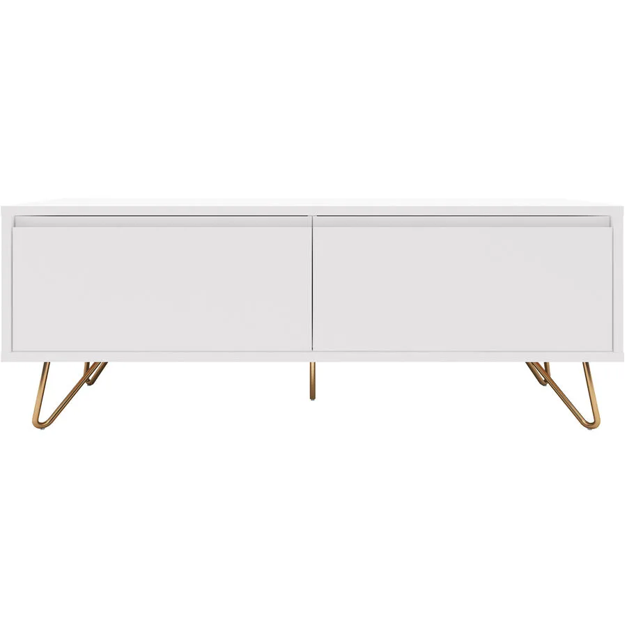 Lowboard Astrix weiss/gold MDF/Metall B 120 cm