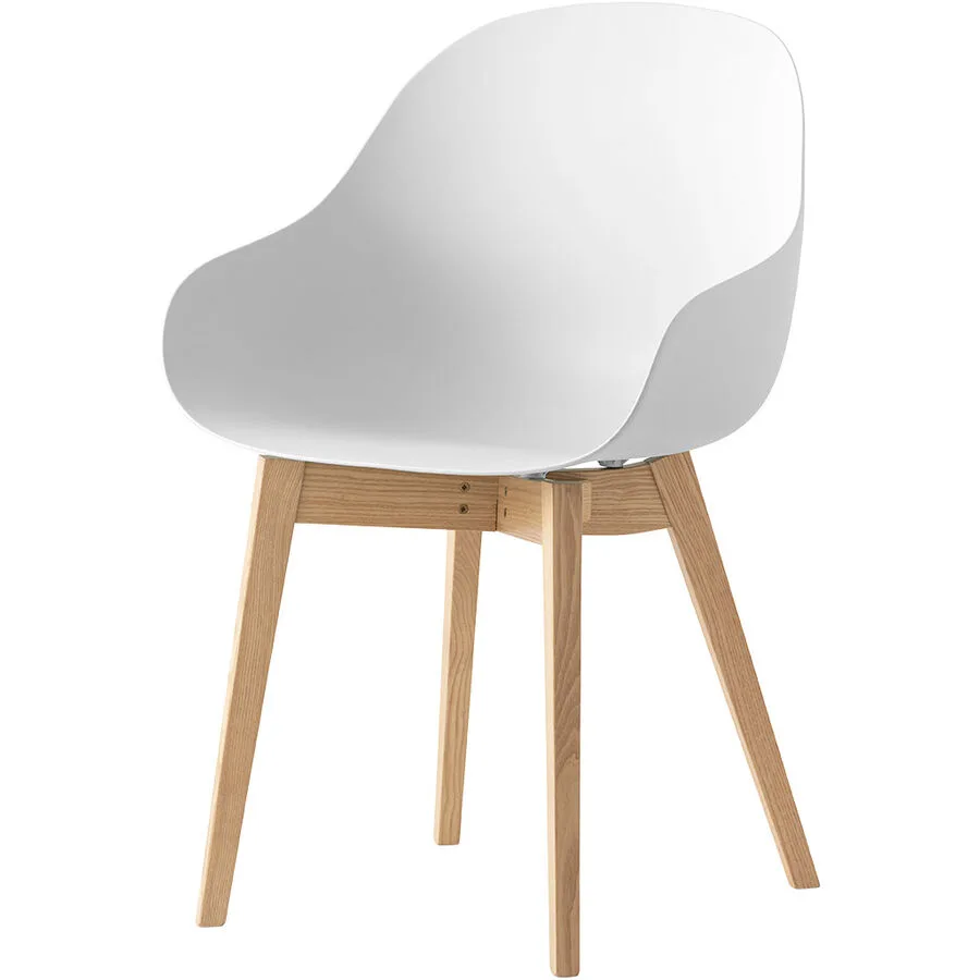 CONNUBIA Schalenstuhl 2er-Set Academy weiss Esche B 50 cm