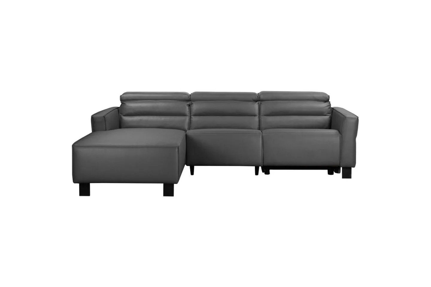 Reclinersoffa med hörn Loft24 Hörnsoffa Loft24 Carpari med manuell recliner Grey Left-faced Artificial leather -