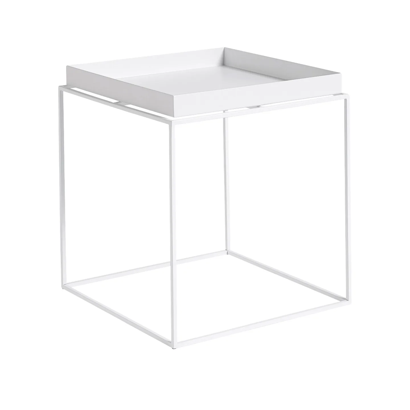 HAY - Tray Table - Medium - White - Sidobord - Svart - Metall