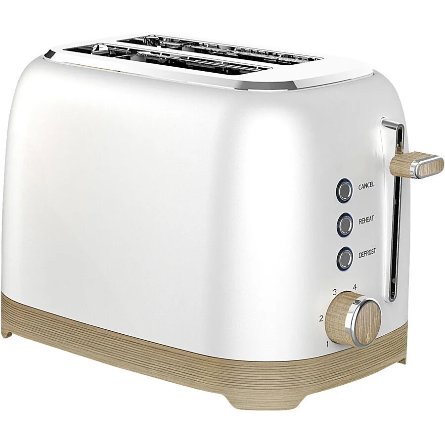 Toaster Bibi weiss/braun Edelstahl 2