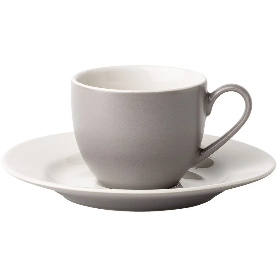 Espressotassen-Set Elements Taupe Steingut 8 Stk