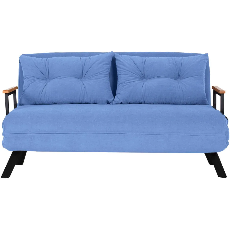 Bettsofa Foldbar Blau Polyester 133 cm 50 cm