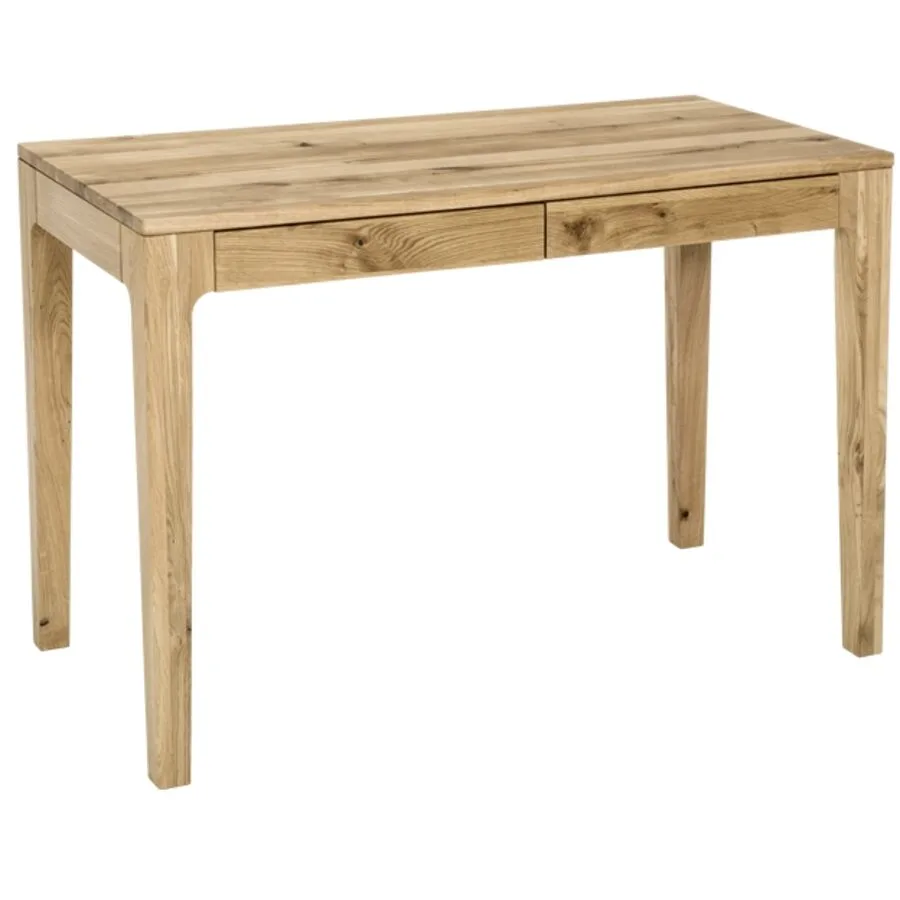 MyDeal Schreibtisch Kona Wildeiche Eiche massiv, MDF B 110 T 55 cm