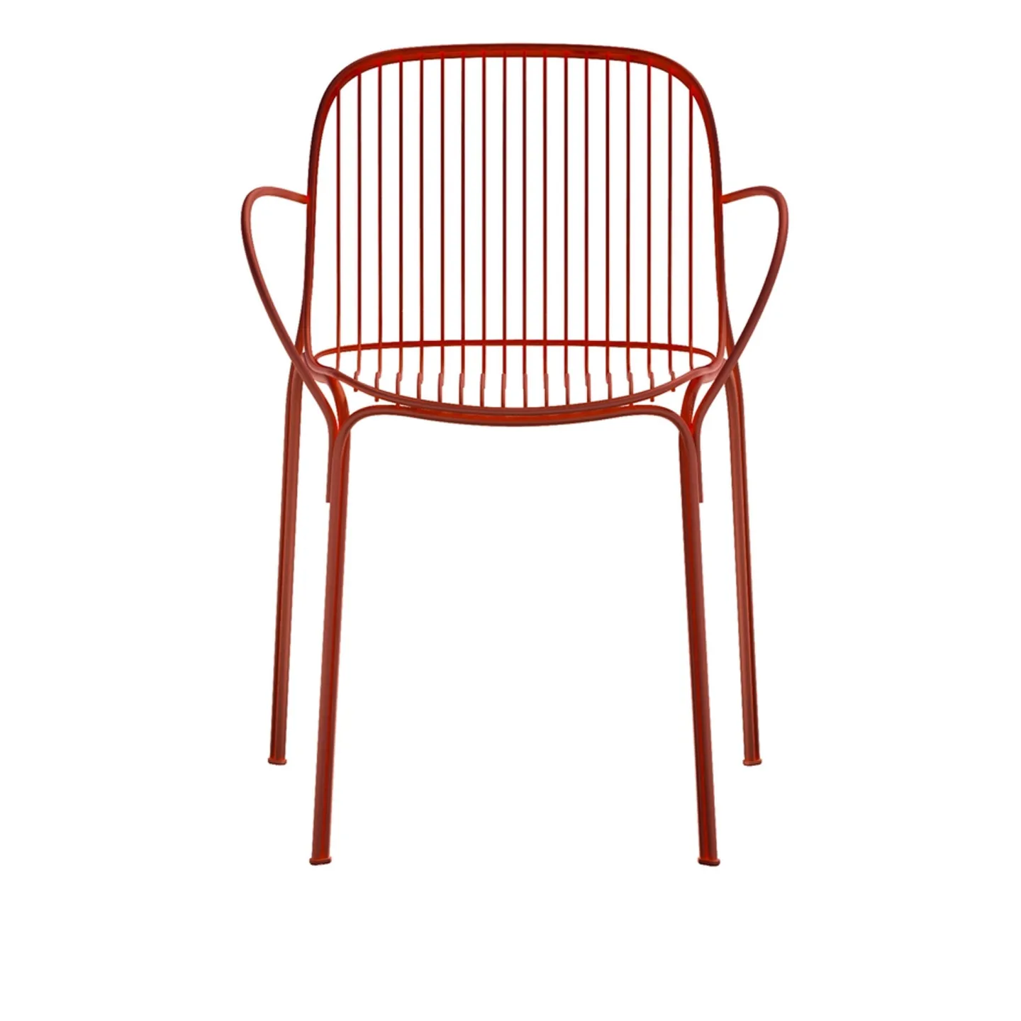 Kartell - Hiray Small Armchair Rust - Matstolar utomhus - Ludovica + Roberto Palomba - Brun - Metall