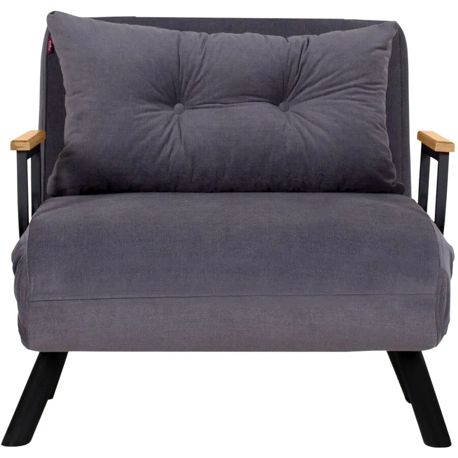 Sessel Foldbar grau Polyester B 78 T 60 H 78 cm
