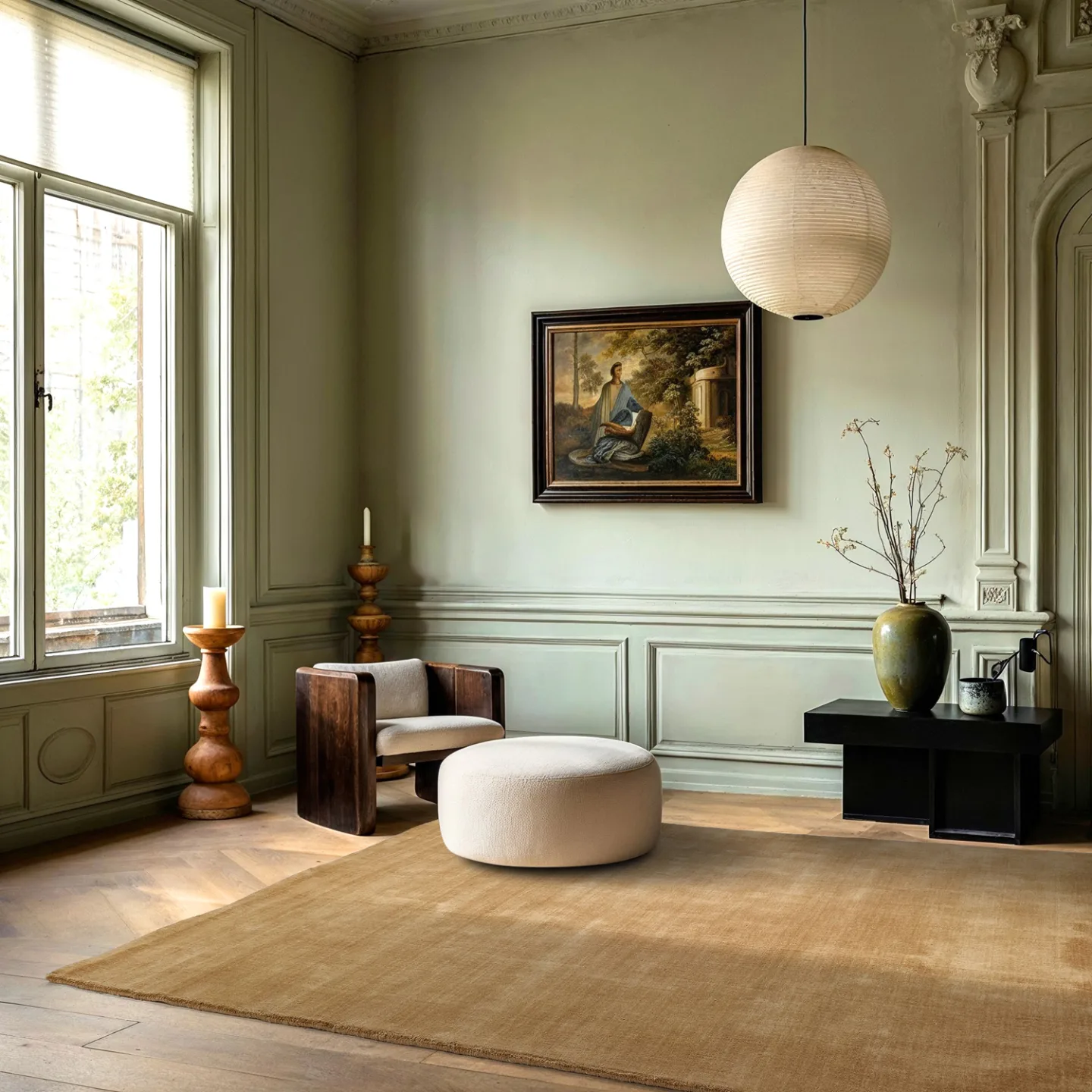 Ullteppe - Rozel Handloom Wool Premium (beige) (Størrelse: 200 x 290 cm)