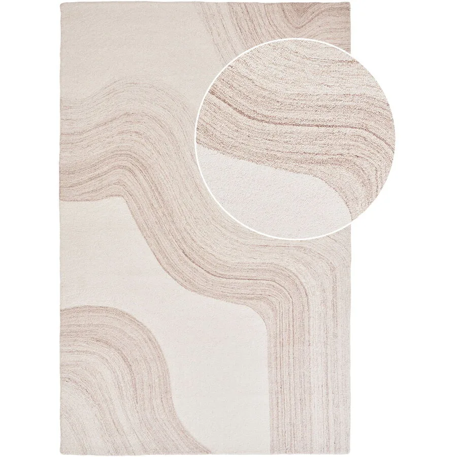 Teppich Carmia ivory/beige Anderes Muster Wolle 200 x 300 cm