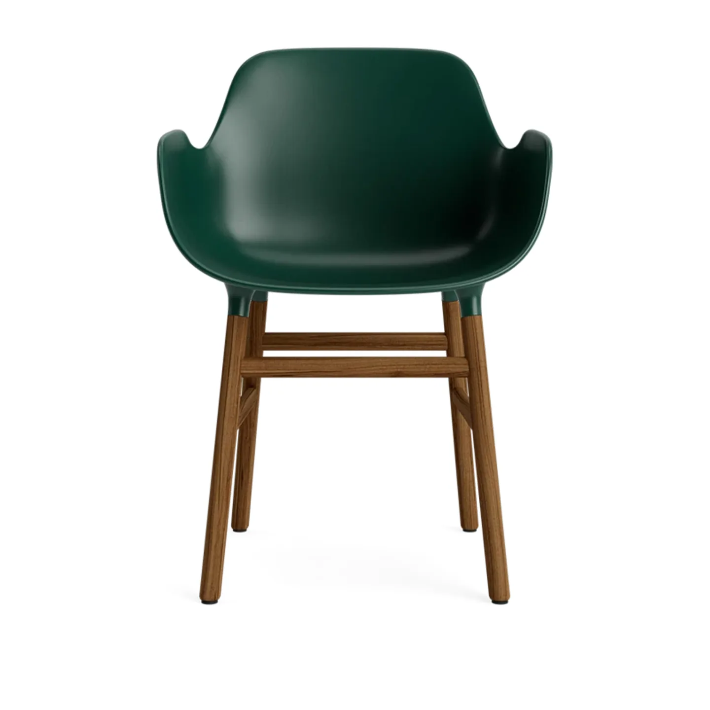 Normann Copenhagen - Form Armchair Walnut Green - Matstolar - Simon Legald - Grön - Trä/Plast