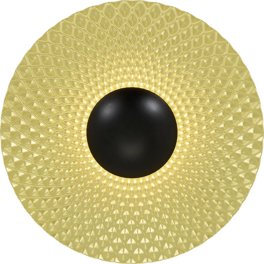 Wandlampe Jola Gold/Schwarz Metall 35 cm 6.8 cm - LED - Lichtfarbe: Helles Neutralweiss - LED Energiesparlampen