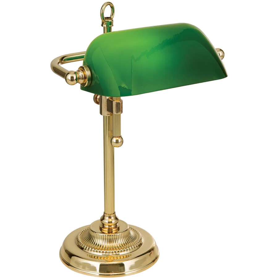 Briamond Tischlampe Harvard Glas/Messing 20 cm 32 cm - Material: Messing/Glas