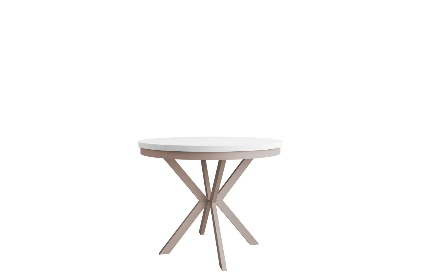 Sereth Matbord 90 cm Rund - Vit/Beige