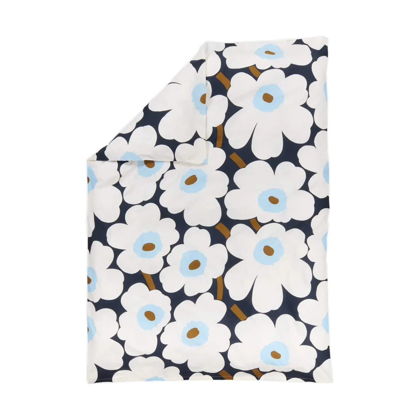 Marimekko Unikko Deckenbezug 150x210cm Blueberry-Off white-Cold blue