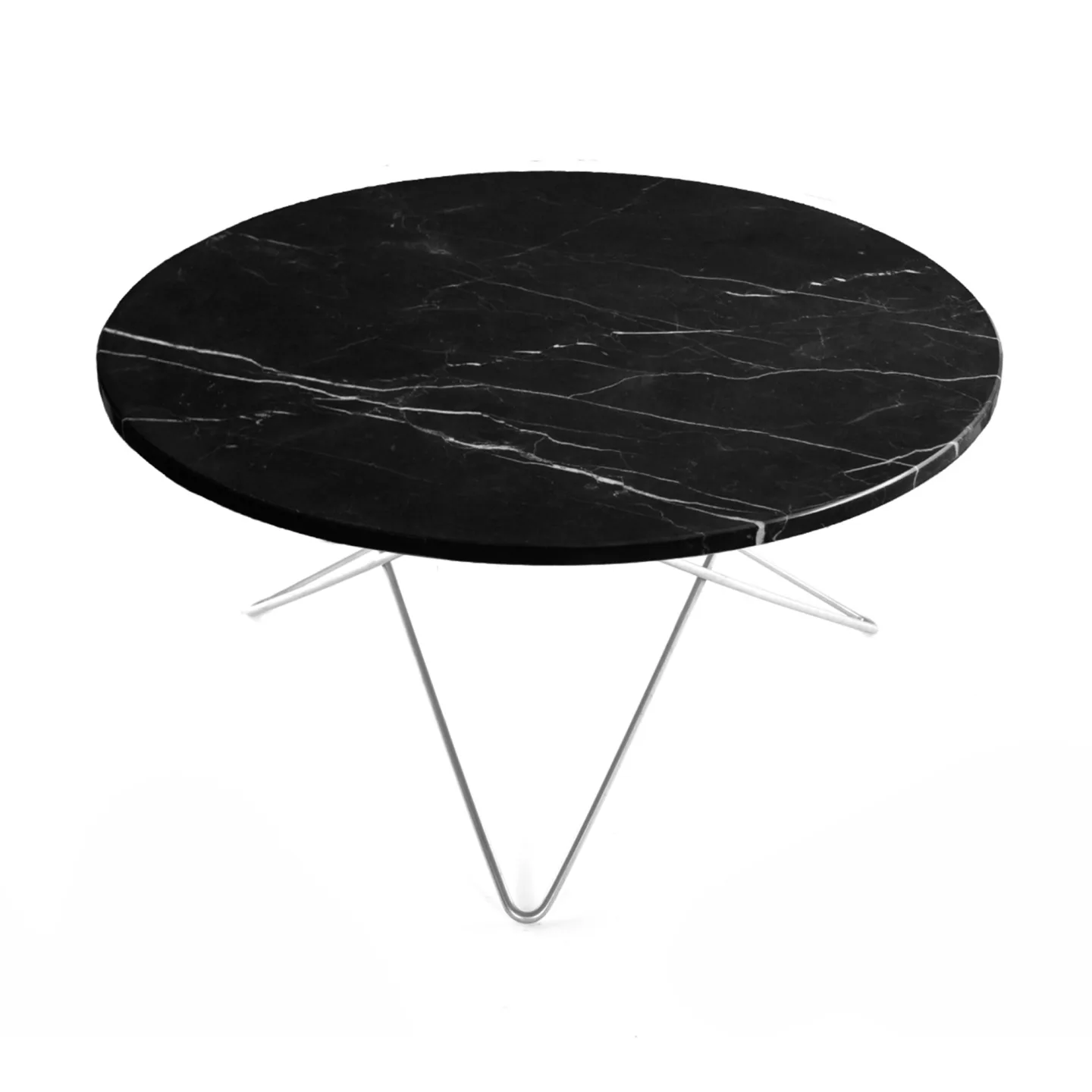 OX Denmarq - O Table, Stainless Steel Frame, Top: Black Marble - Soffbord - Dennis Marquart - Svart - Metall/Sten