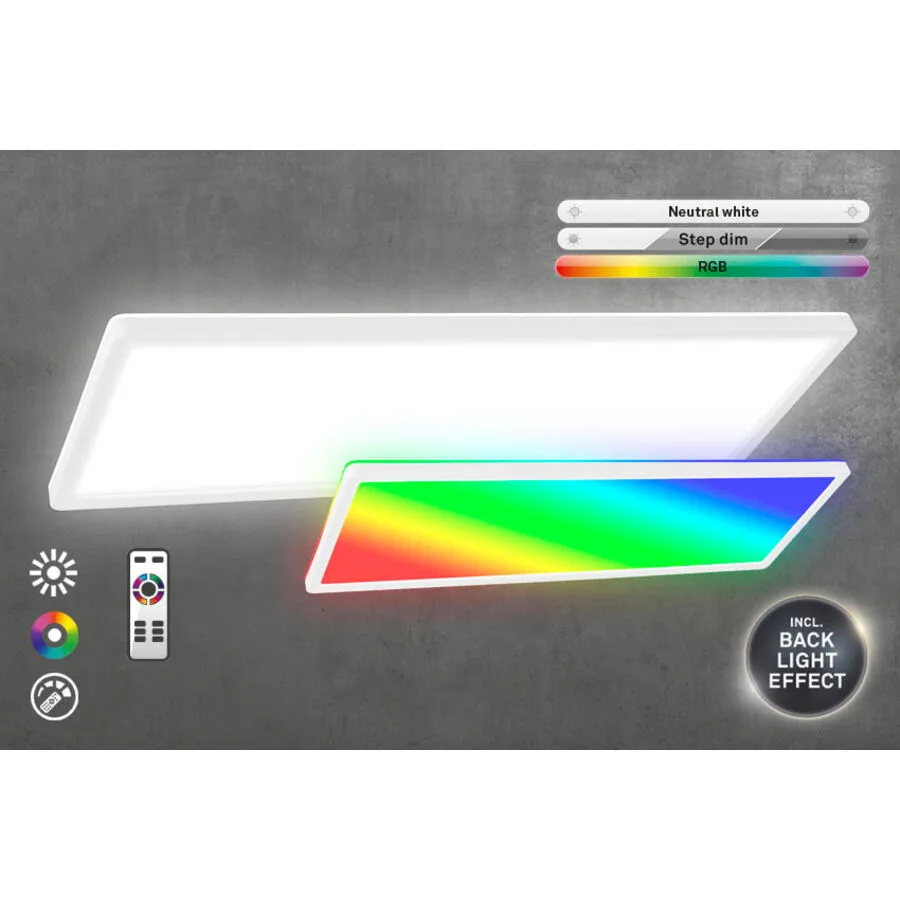 Deckenlampe Emma Kunststoff weiss RGB 58cm - LED - Lichtfarbe: Helles Neutralweiss - LED Energiesparlampen