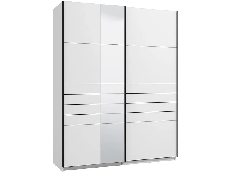 Schwebetürenschrank JASPER weiss 2 Türen