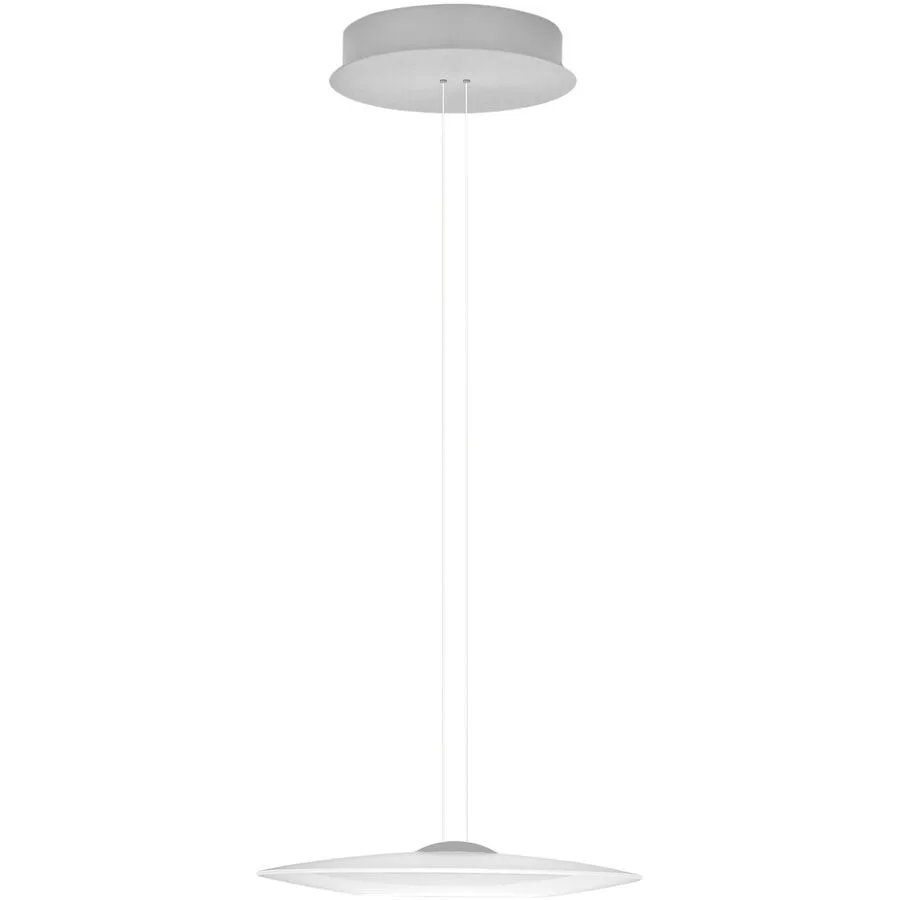 Designer-Pendellampe Bankamp DISC aluminium matt 1-flammig D 40 cm - LED - Lichtfarbe: Extra warmweiss - Material: Aluminium/Stahl -