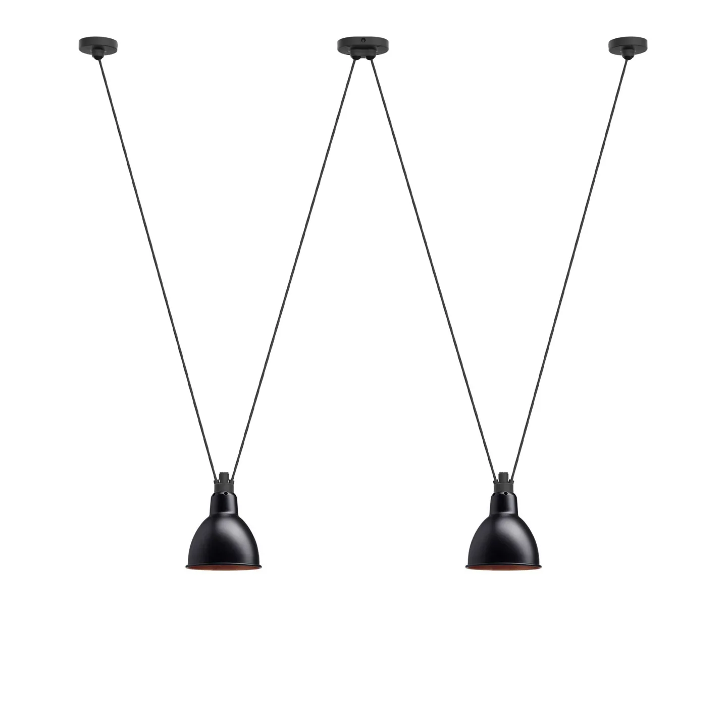 DCWéditions - Les Acrobates De Gras 324 L Round Black/Copper Inside - Pendellampor - Bernard-Albin Gras - Svart