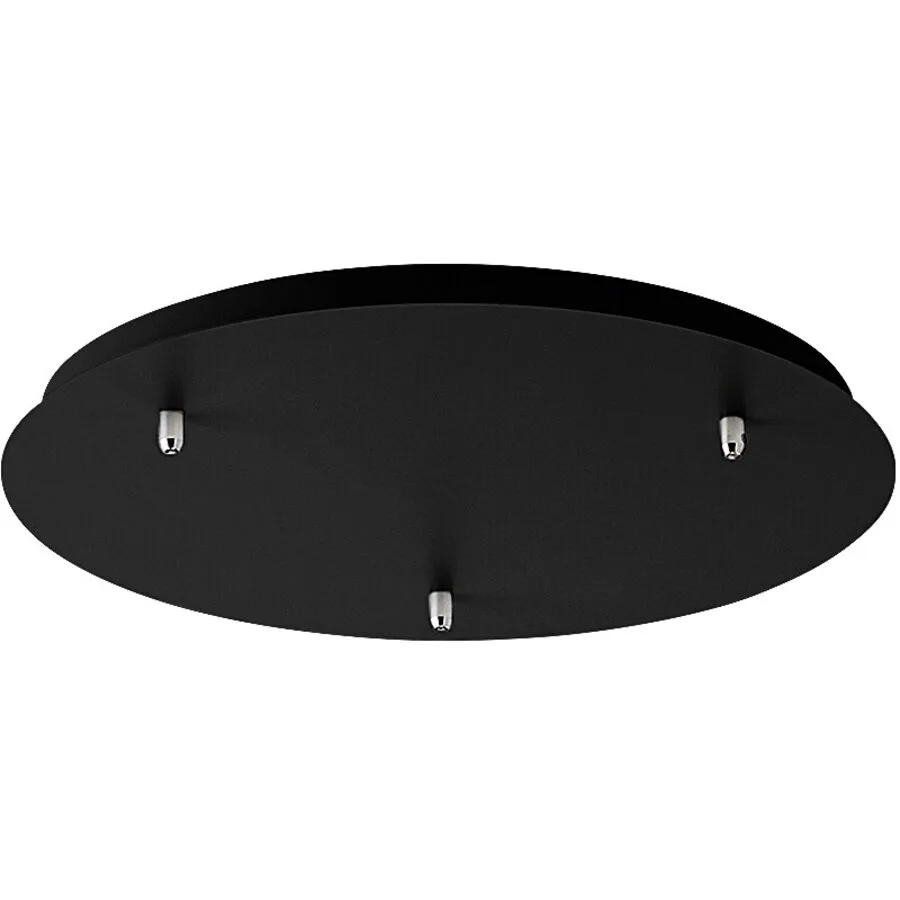 Giberti Luce Baldachin Rosone Schwarz Metall 40 cm