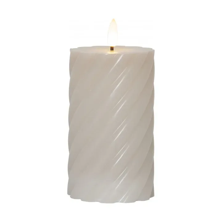 Star Trading Flamme Blockkerze Ø7,5x15 cm Beige