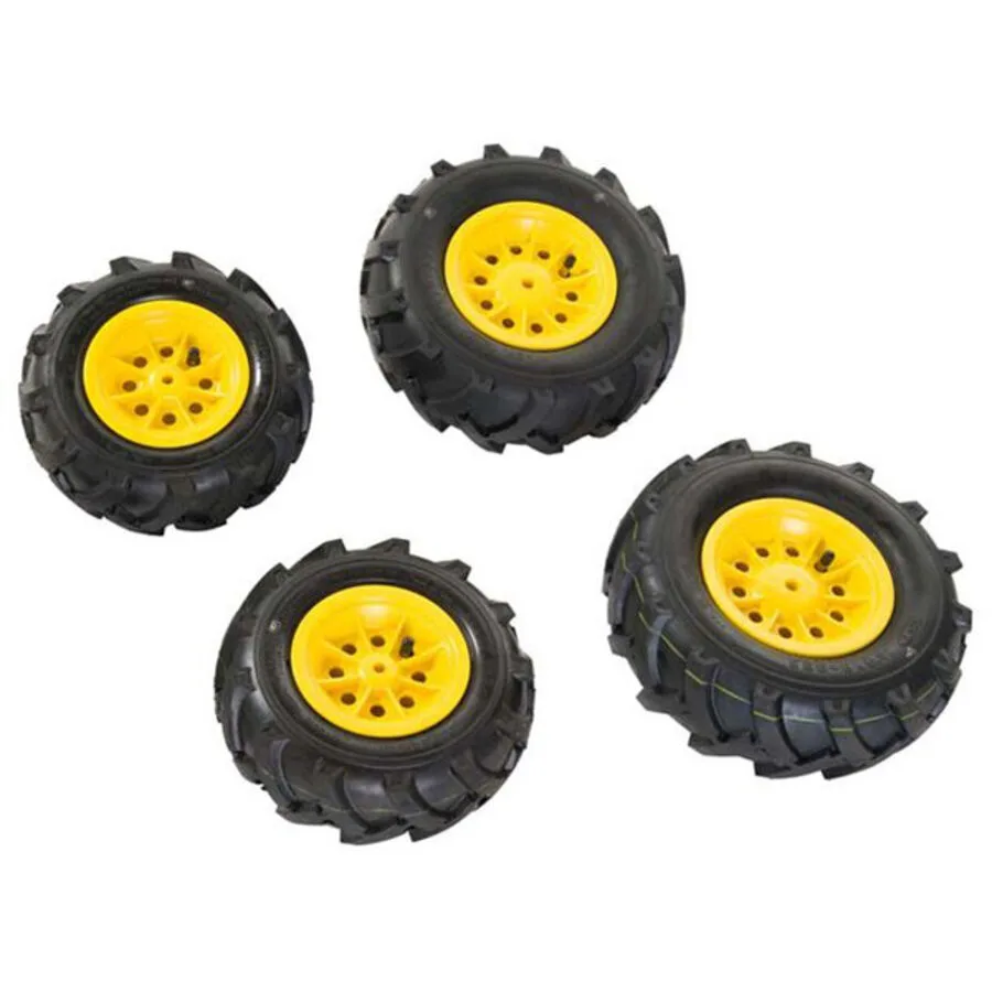 Luftreifen-Kit 260x260/325x110 Rolly Toys Schwarz Kunststoff - Farbe: Schwarz/Gelb - Material: Gummi/Kunststoff
