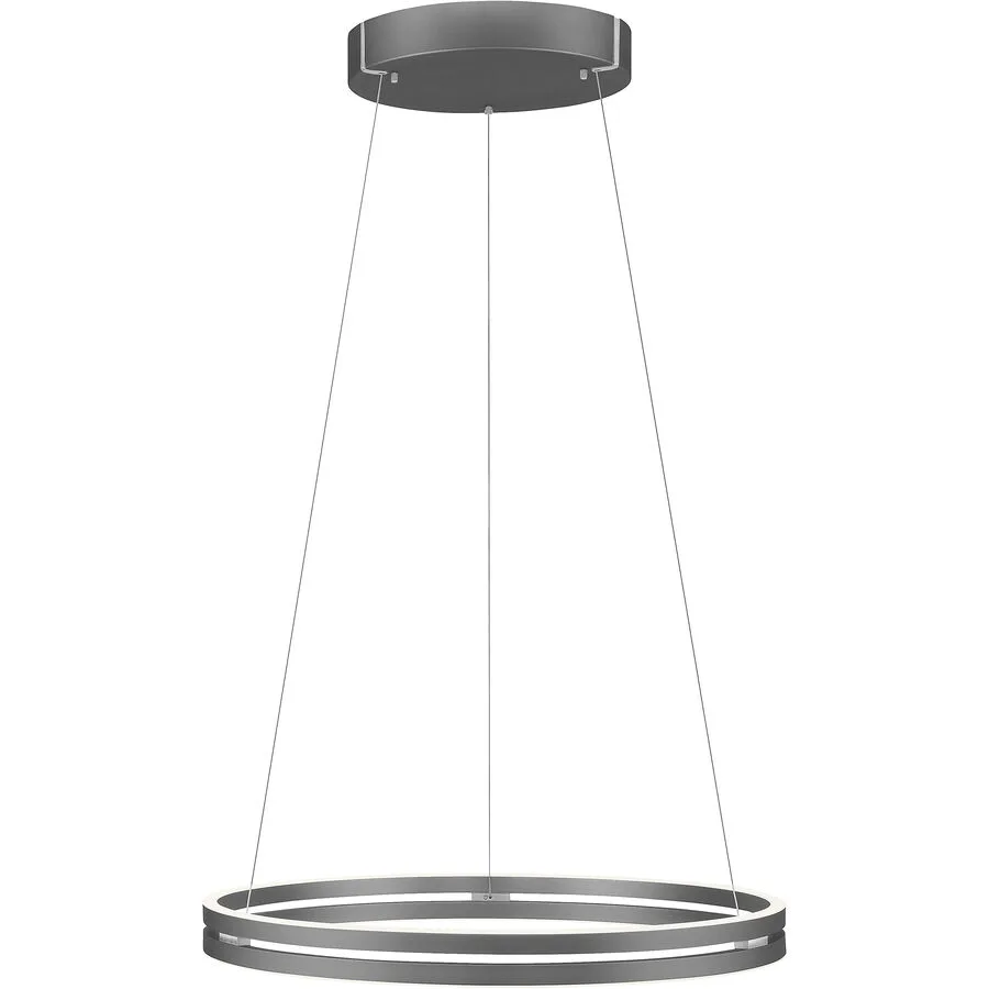 E-Loop LED-Hängeleuchte, mystic grey, Ø70cm, Alu, CCT - PURE PURE E-Loop - Wohnzimmer - Modern - Metall - Mehrflammig