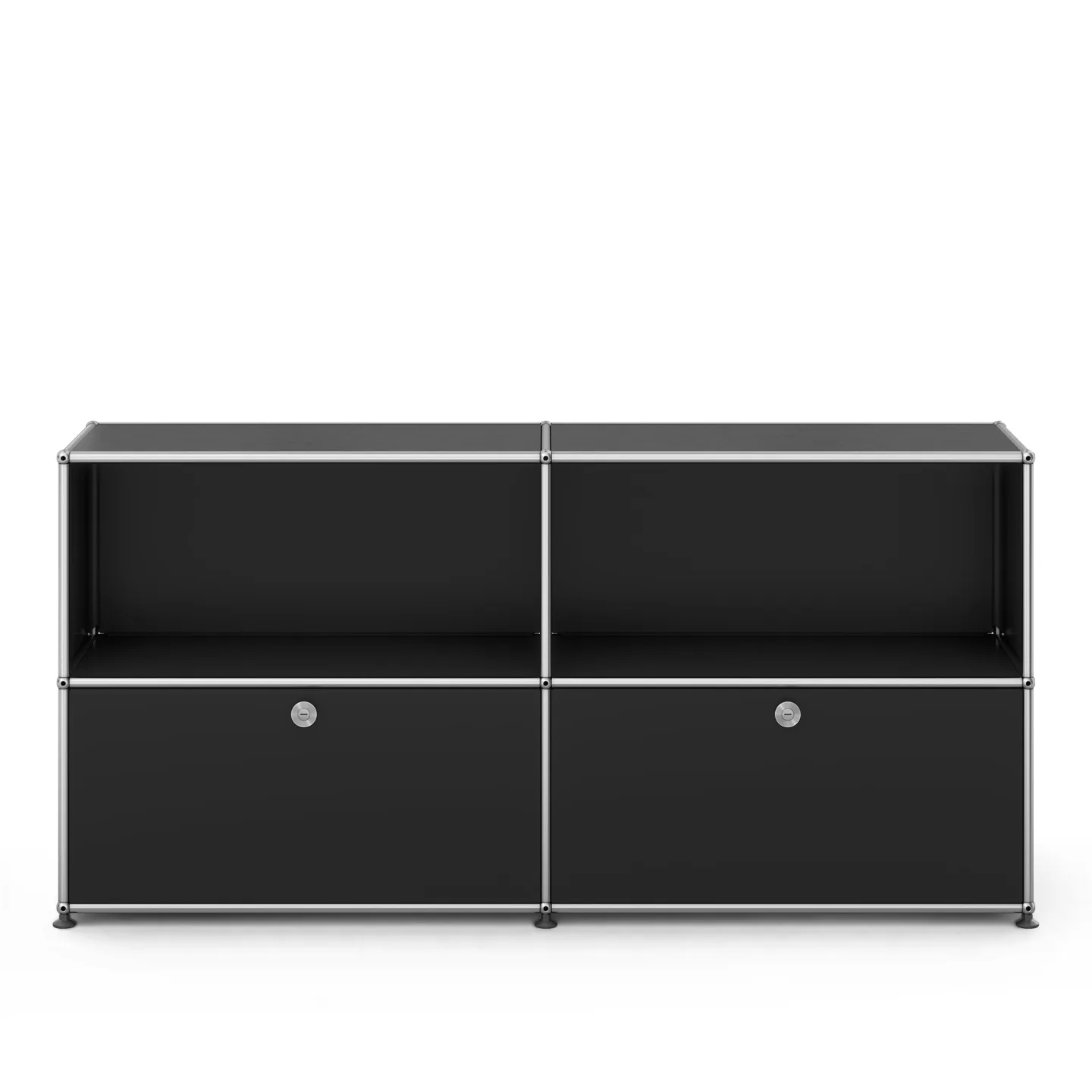 USM - USM Haller Sideboard C2 Graphite Black - Skänkar och sideboards - Fritz Haller & Paul Schärer - Svart - Metall